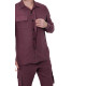 Long Sleeve Chinese Collar Linen Shirt