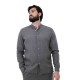 Long Sleeve Chinese Collar Linen Shirt