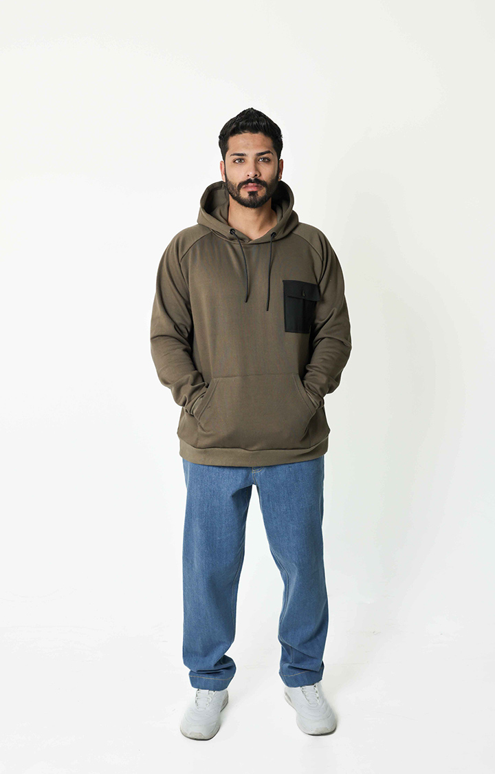 Hoodie with Upcycled Pocket